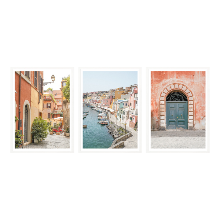 Set de cuadros "Italian Summer Walk"