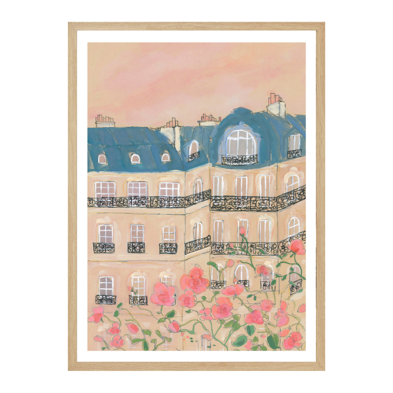 Cuadro "Sunset Over Paris Buildings"