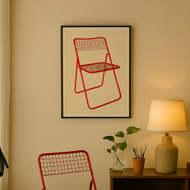 Cuadro "Ted Net Chair Red"