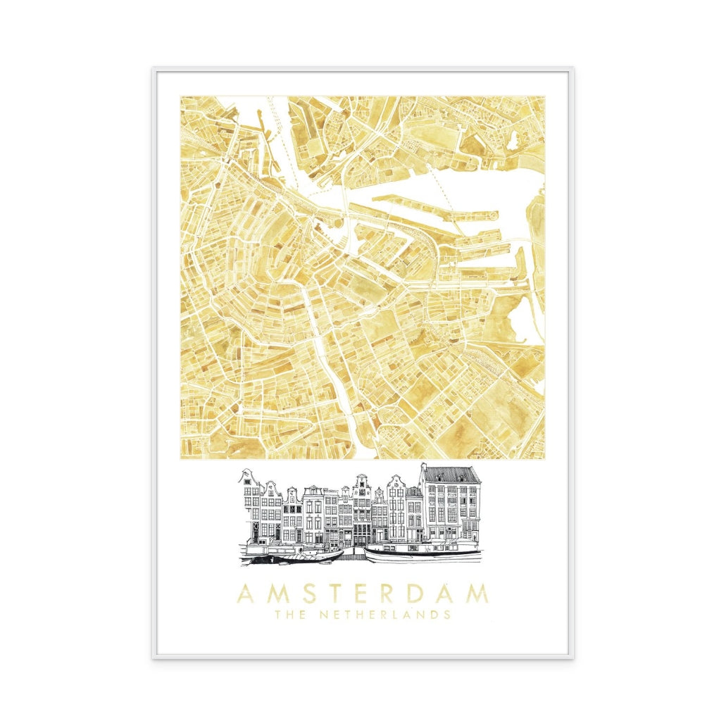 Cuadro "Amsterdam Watercolor"