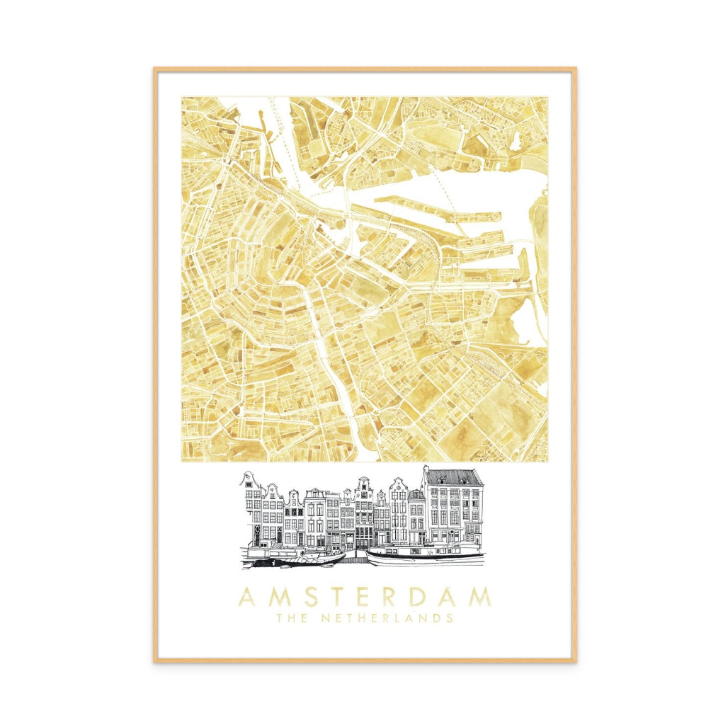 Cuadro "Amsterdam Watercolor"