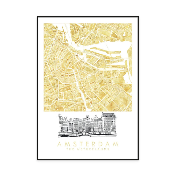 Cuadro "Amsterdam Watercolor"