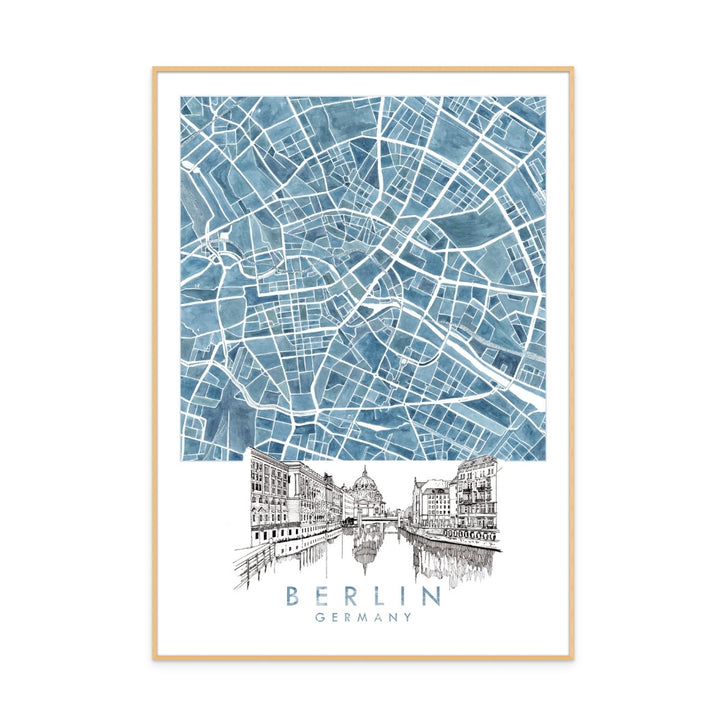 Cuadro "Berlin Blue Watercolor"