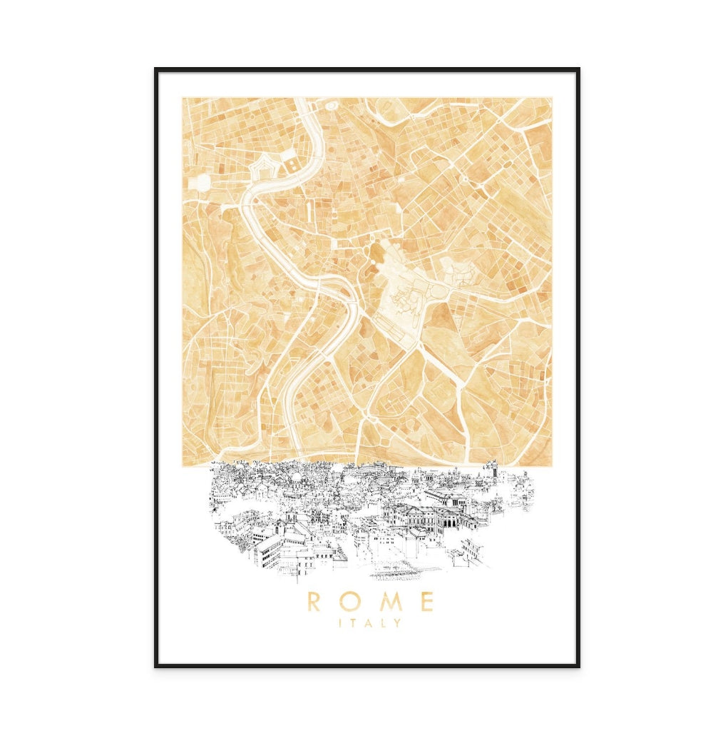 Cuadro "Rome Watercolor"