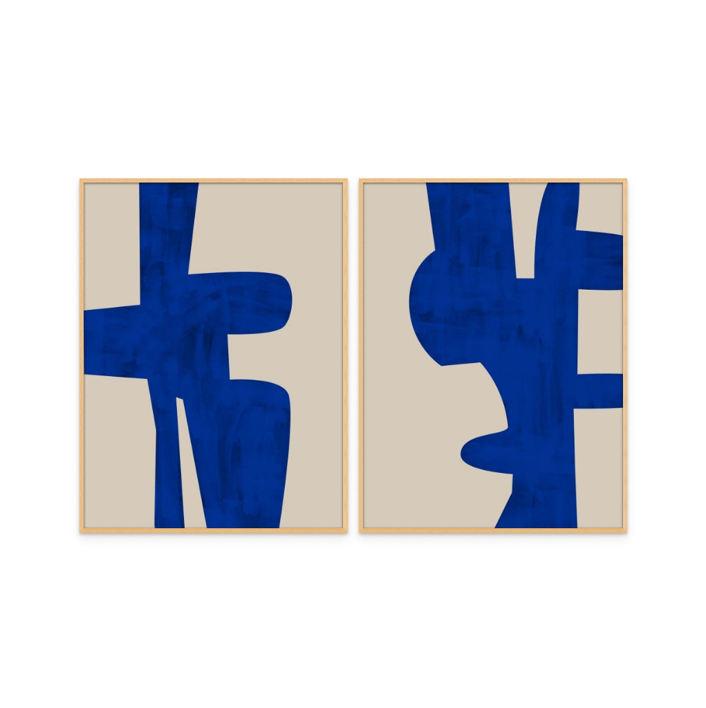 Set  de cuadros "Blue illusions"