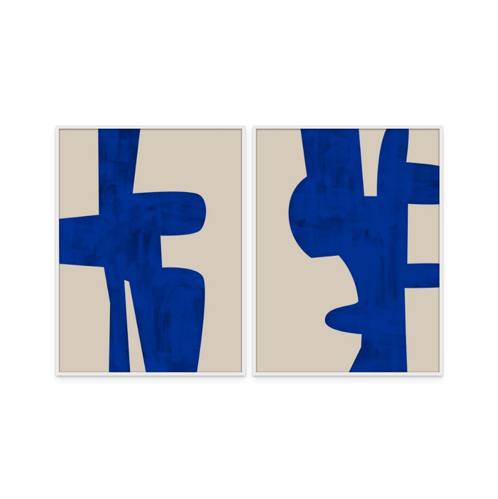 Set  de cuadros "Blue illusions"