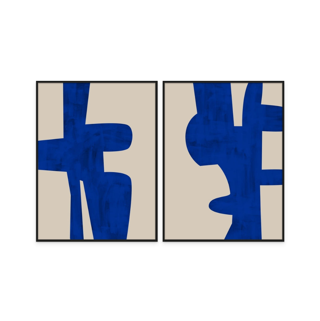 Set  de cuadros "Blue illusions"