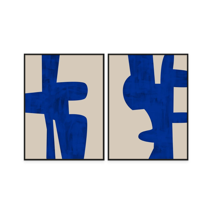 Set  de cuadros "Blue illusions"