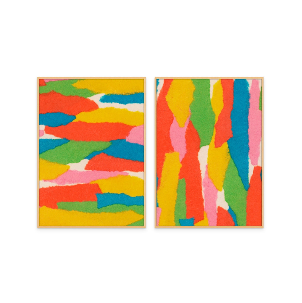 Set de cuadros "Colorful Paper Collage"