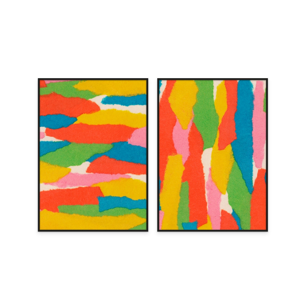 Set de cuadros "Colorful Paper Collage"