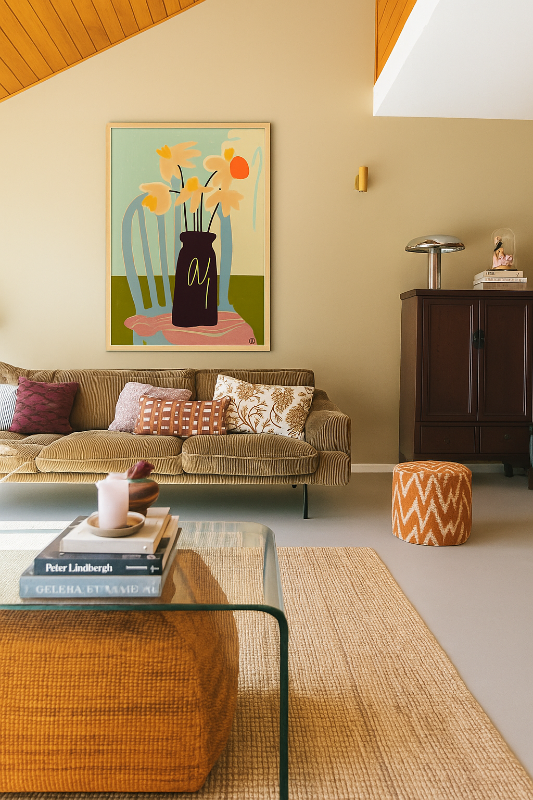 Cuadro "Minimalist Still Life With Flowers"