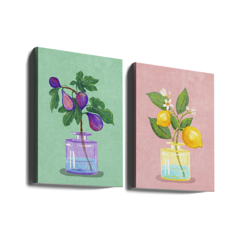 Set de cuadros "Fruitful Stems"