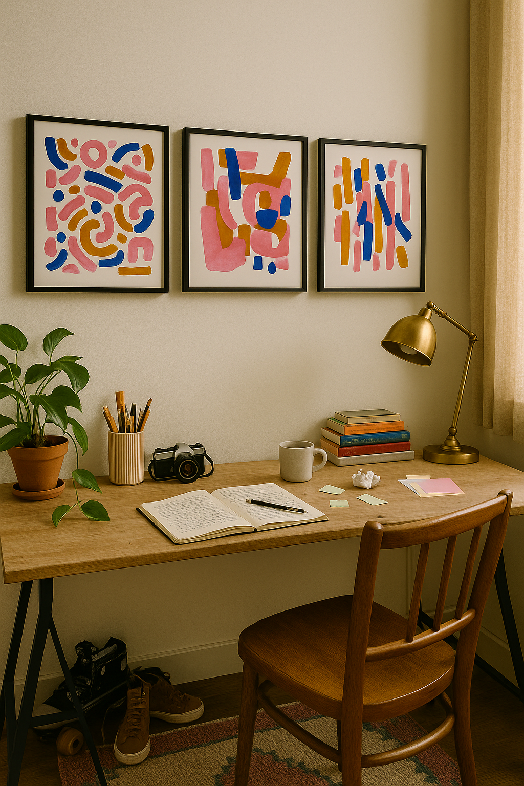 Set de cuadros "Pink Motion"