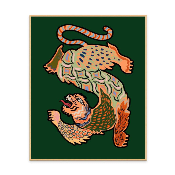 Asiantiger Green Art Print