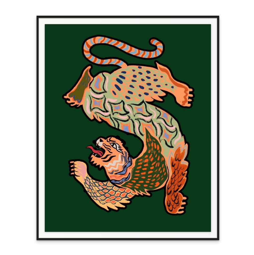 Asiantiger Green Art Print