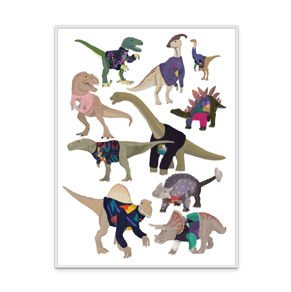 Cuadro "Dinosaurs In 80s Jumpers"