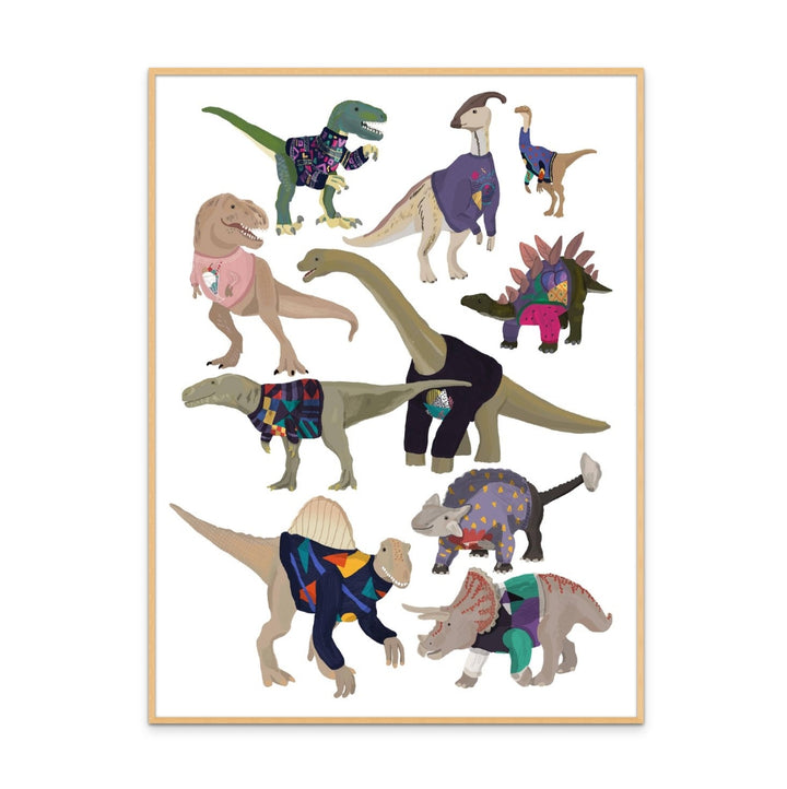 Cuadro "Dinosaurs In 80s Jumpers"