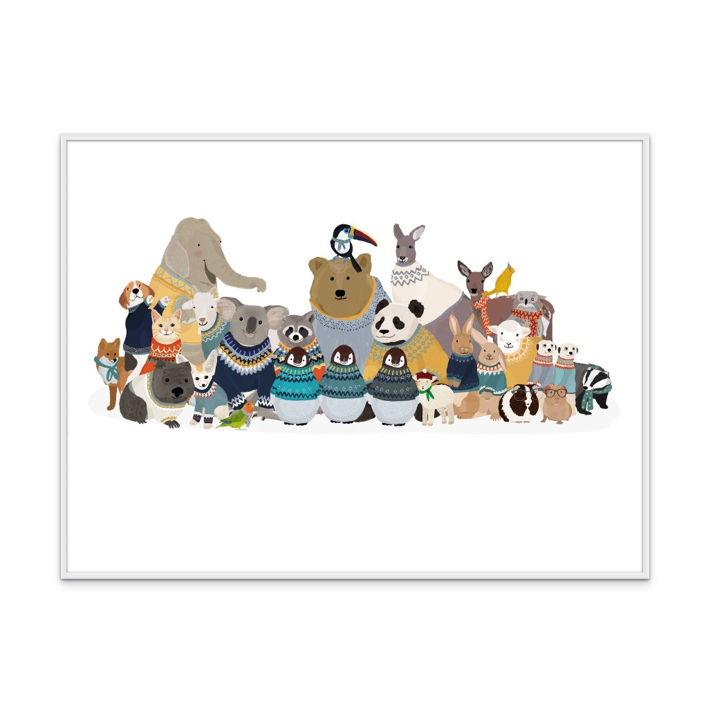 Cuadro "Big Group of Friends In Jumpers"