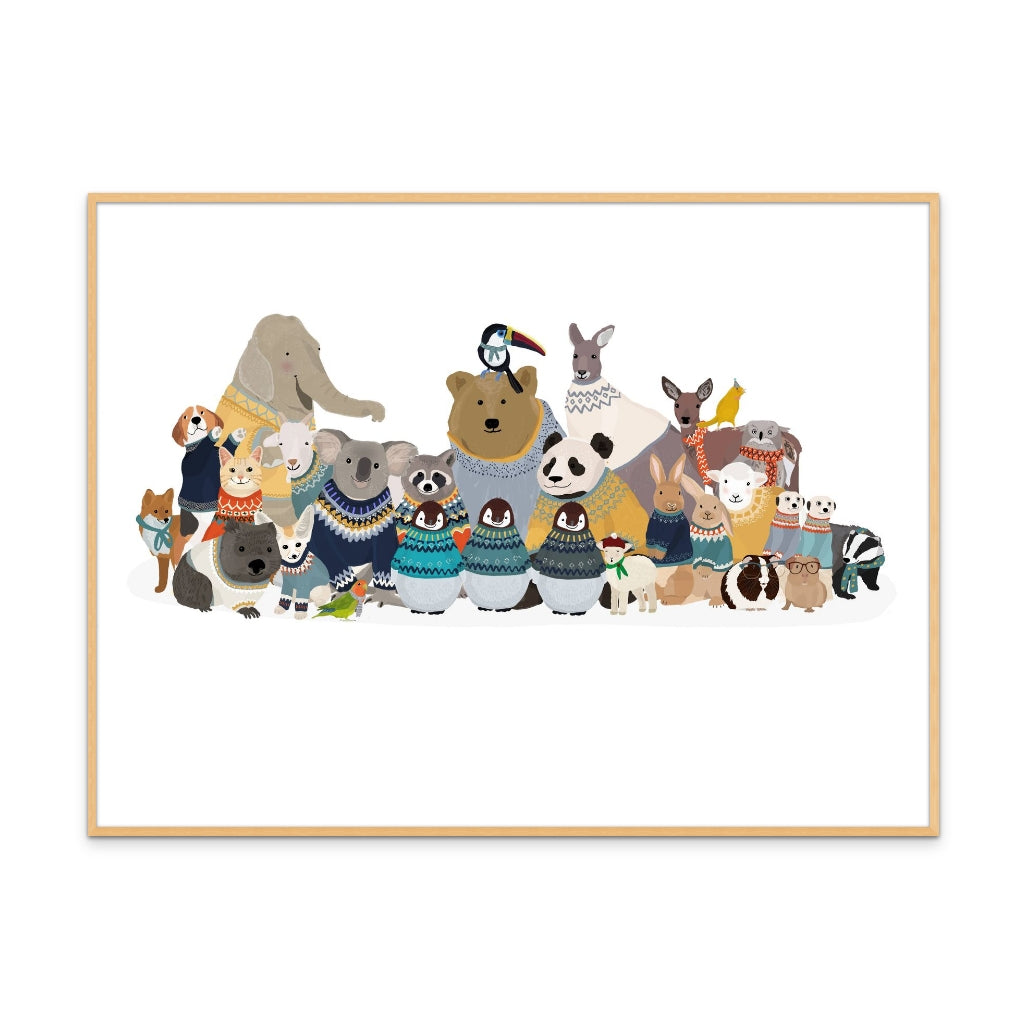 Cuadro "Big Group of Friends In Jumpers"