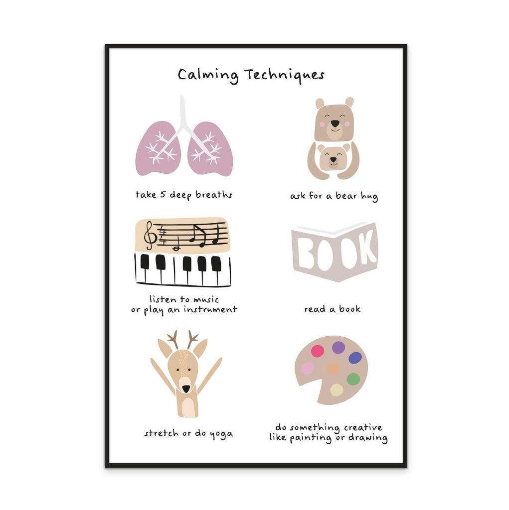 Cuadro "Children's calming meditation emotions print 2"