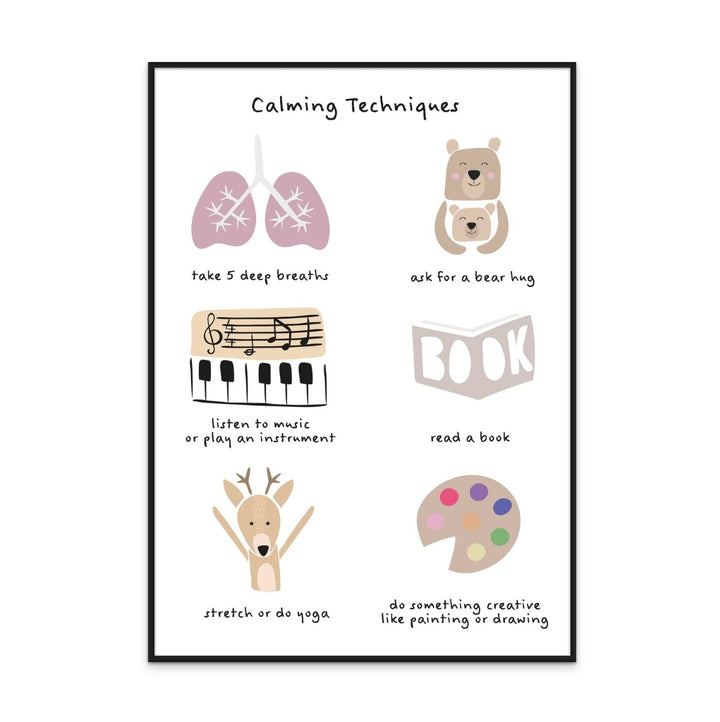 Cuadro "Children's calming meditation emotions print 2"