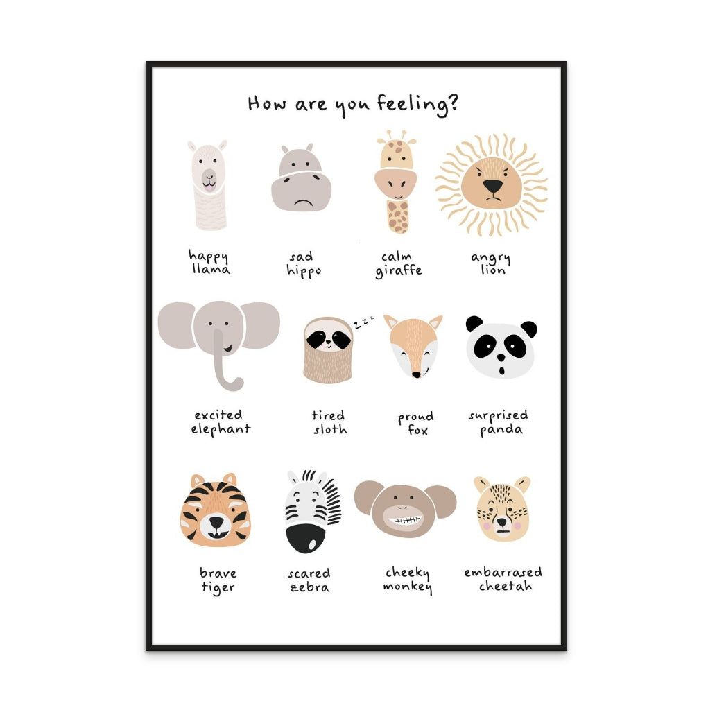 Cuadro "Children's calming meditation emotions print 1"