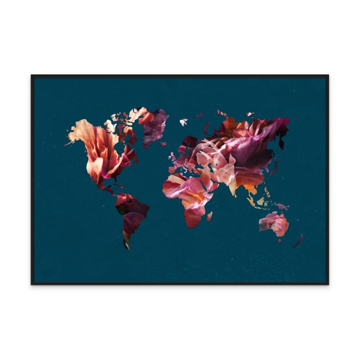 Cuadro "World Map Flowers"