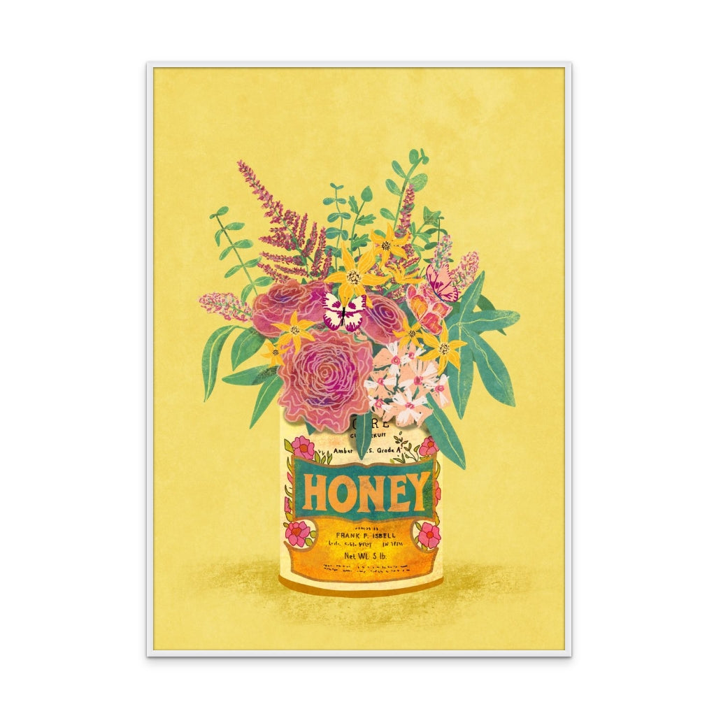 Cuadro "Flowers In a vintage honey can"