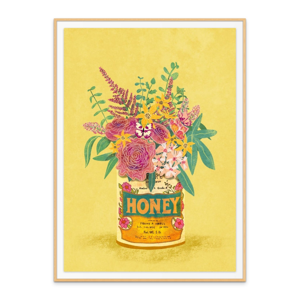 Cuadro "Flowers In a vintage honey can"