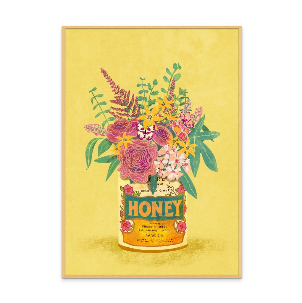 Cuadro "Flowers In a vintage honey can"