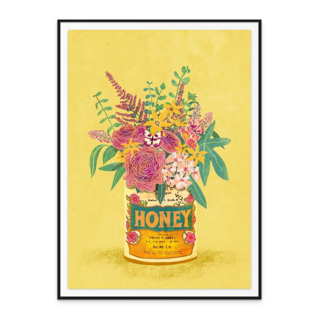 Cuadro "Flowers In a vintage honey can"