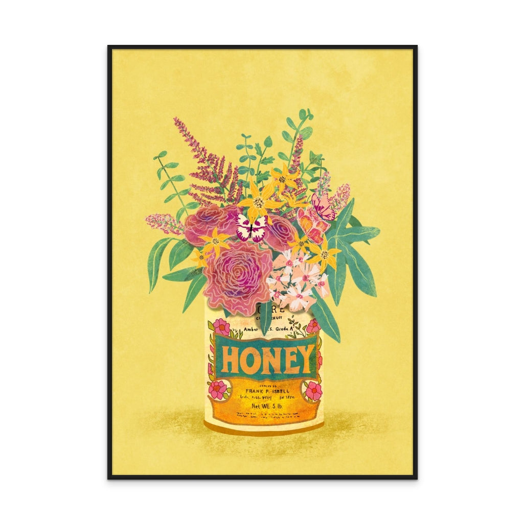 Cuadro "Flowers In a vintage honey can"