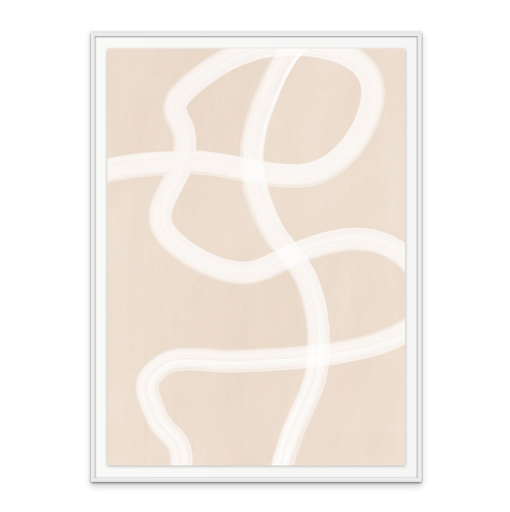 Cuadro "White Brush Stroke Poster No.1"