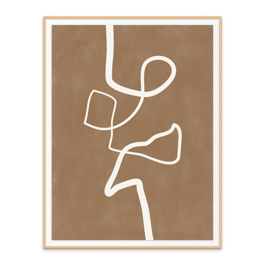 Cuadro "Brown Single Line"