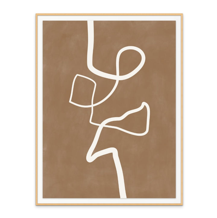 Cuadro "Brown Single Line"