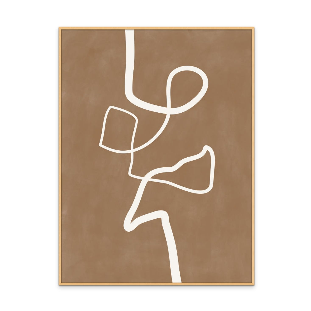 Cuadro "Brown Single Line"