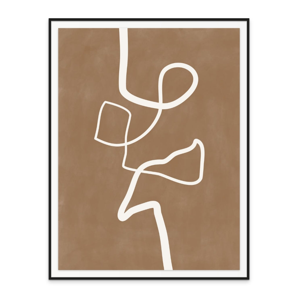 Cuadro "Brown Single Line"