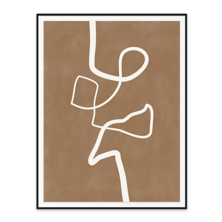 Cuadro "Brown Single Line"