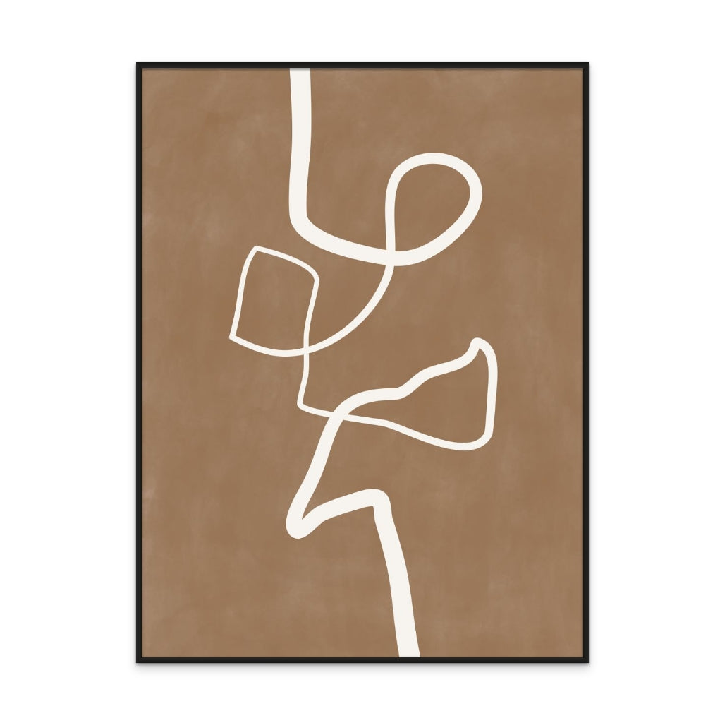 Cuadro "Brown Single Line"