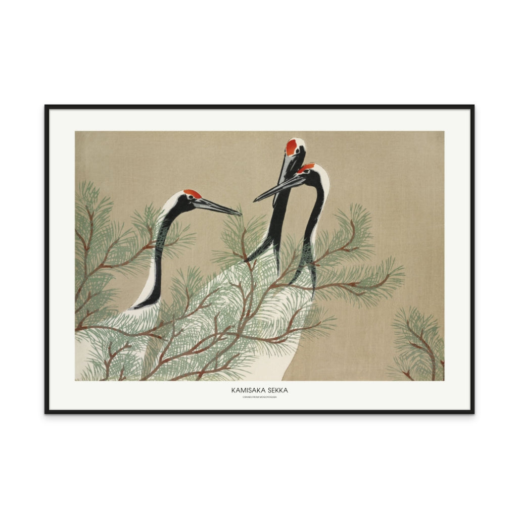 Cranes From Momoyogusa Art Print