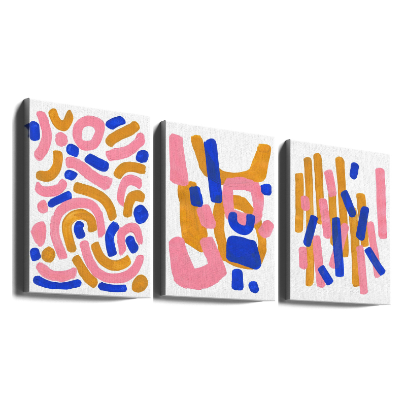 Set de cuadros "Pink Motion"