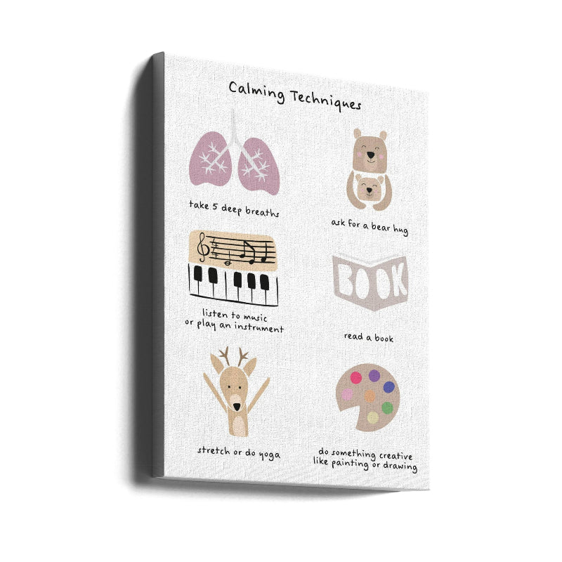 Cuadro "Children's calming meditation emotions print 2"
