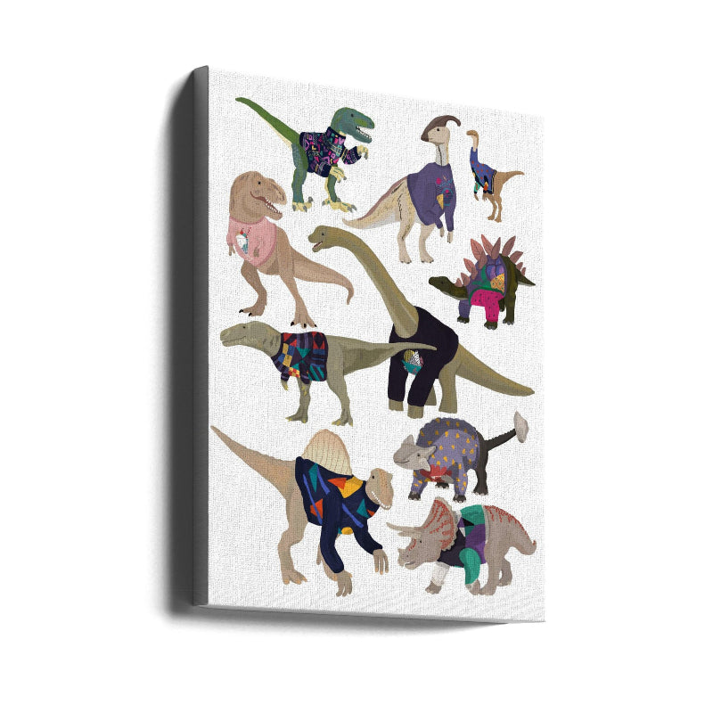 Cuadro "Dinosaurs In 80s Jumpers"