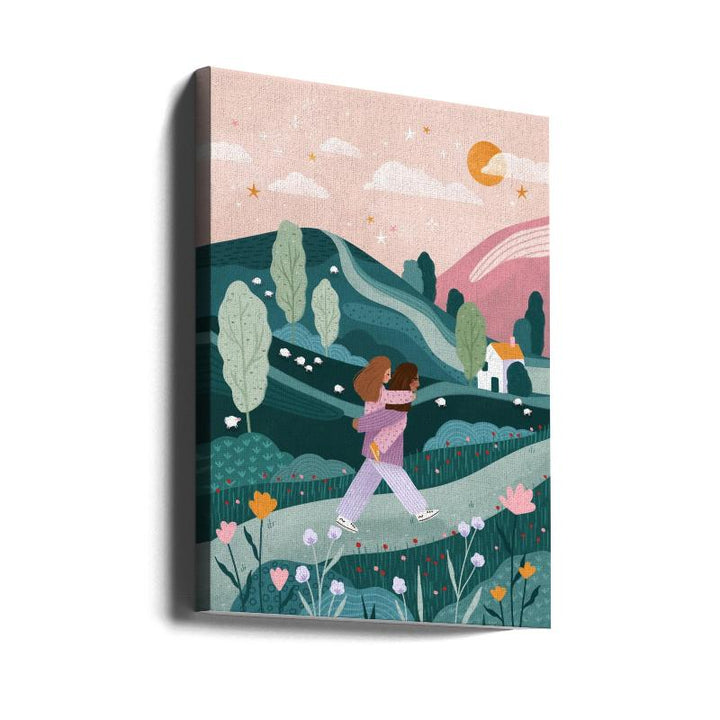 Cuadro "Mummy Daughter Countryside Walk"