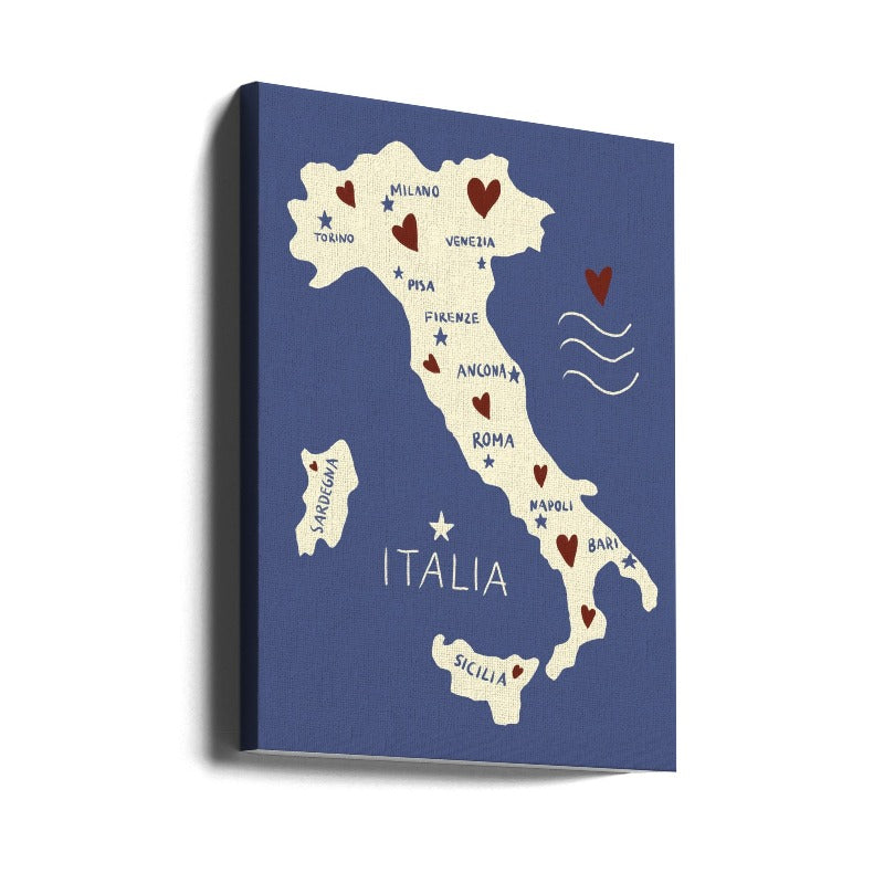 Cuadro "Italiy Map"