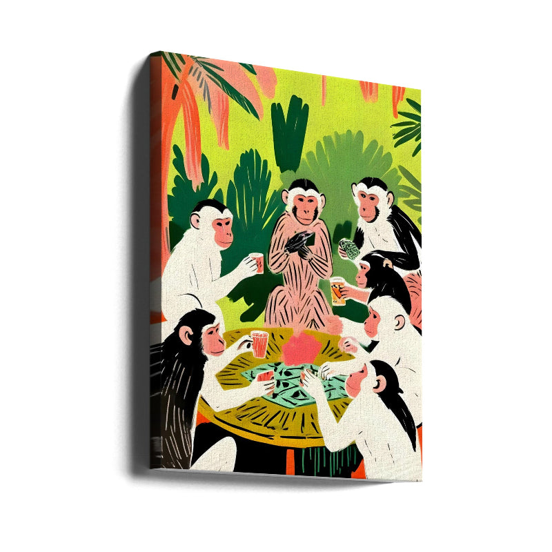 Cuadro "Monkey Poker a Royal Flush"