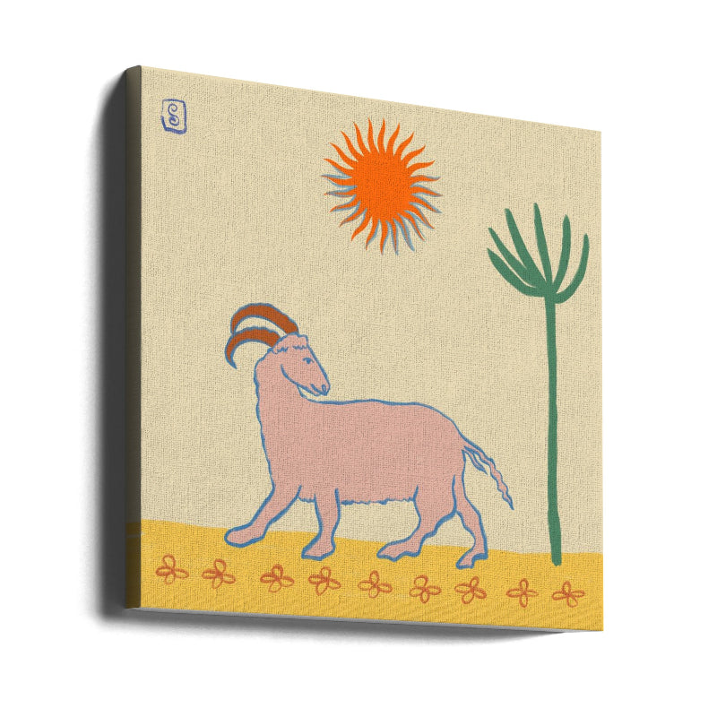 Cuadro "Stylized Pink Goat"