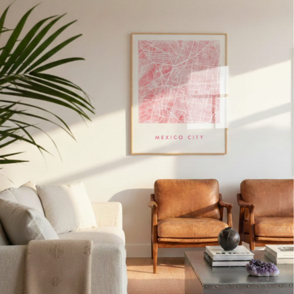 Cuadro "Mexico Pink Watercolor"