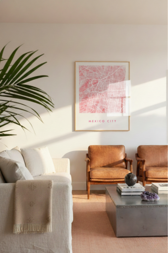 Cuadro "Mexico Pink Watercolor"