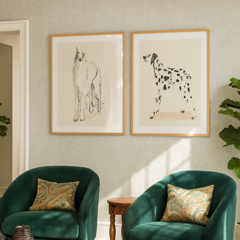 Cuadro "Pandc Borzoi russian"